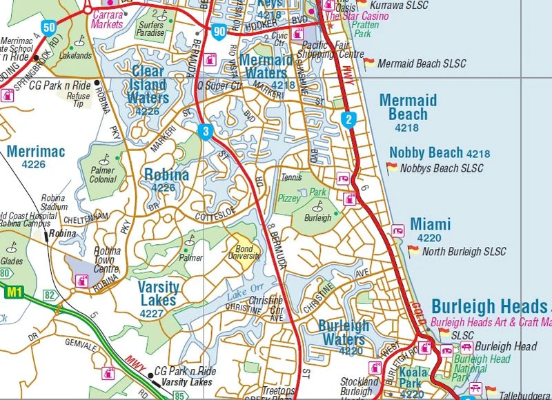 Gold Coast Map